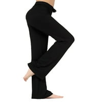 Glonme žene joga hlače od solidne tajice u boji visokog struka Drže za trčanje temminijskih kontrola