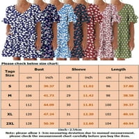 HAITE WOOG sa džepovima dresed majica Dress jednostavan tunik Ljeto Sundress Holiday Cvjetni print V