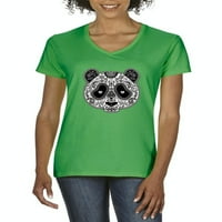 Normalno je dosadno - Ženska majica s kratkim rukavima V-izrez, do žena Veličina 3XL - Panda