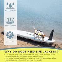 Jakna za pse PET vez za kućne ljubimce Float kaput kupaći dijelovi flotacijskih uređaja Life za spašavanje pojasa za spasilački flotacijski paket za male srednje velike pse-m