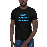 Plavi menadžer za planiranje događaja kratka rukava pamučna majica s nedefiniranim poklonima