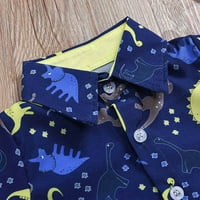 Mali dječaci odjeća za odjeću pamučna majica + kratke hlače Ljetni kostim Toddler Baby Boys Modni bluza s kratkim rukavima Dinosaurus Print Retro kratke hlače Gospodo 20-mjeseci
