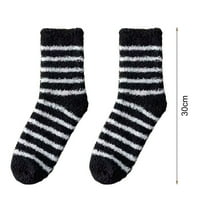Par Men Striped Socks zadebljanje Držite tople koraljne fleke individualnosti hladne otporne na čarape