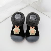 Veličine mališane djevojke cipele za bebe kod papuča crtani tople kuće papuče za obložene zimske zatvorene cipele za bebe crna 22