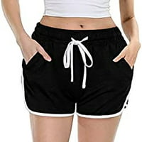 Levmjia ženske kratke hlače plus veličine čišćenja ljeta visoki struk joga hlače zavoj elastične struke