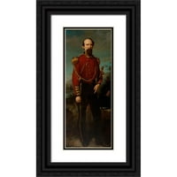 George Caleb Bingham Black Ornate Wood Framed Double Matted Museum Art Print pod nazivom - Portret pukovnika Levi Pritchard