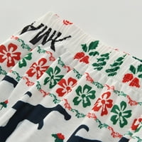Božićni pokloni Parovi Odgovarajući odjeća za uklanjanje božićnih muškaraca Štampana bluza vrhovi + hlače Porodica podudaranja pidžama