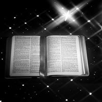 1950-ih Otvorena knjiga Biblijska vrpca Bookmark Matthew protiv zvijezde Pozadina Velika zvezda Betlehem Božićni tisak od strane berbe