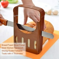 Kuhinjski klizač za domaće hljeb, sklopivi rezač tostiranja hleba, tost bagel krupne pločice za rezanje rezača sendvič alat omogućavaju različitu debljinu