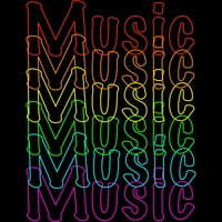 Muzika Neon Muške crne grafičke grafičke rezervoar - Dizajn od strane ljudi 2xl