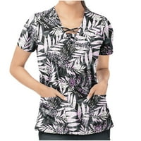 Žene Ljetne tuničke vrhove Pulover kratkih rukava Ženska bluza V-izrez majica m