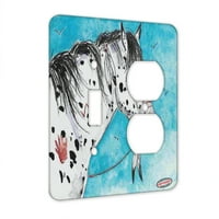 KuZmark banda Jednokrevetna jednokrevetna ploča za jednobojnu zidnu ploču - crna leopard ratna ponija konj umjetnosti