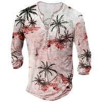 Tosmy muške majice muške ljetne kokosovo drvo plaže odmor za odmor modni trend majica majice za muškarce