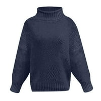 Appsuyy dukseri za žensko čišćenje pulover Puno boje dugih rukava casual crewneck pleteni džemper gornja