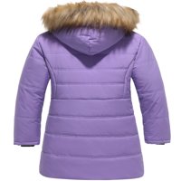 Wenven Girls Winter kaput zimski puffer jakna toplo s kapuljačnim odjećnim odjećnim kaput ljubičastom