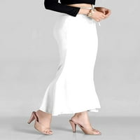 Eloria White Pamuk pomiješan oblik za suknje sa saree petticoat za žene Flare Saree Slawewear