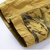 PEDORT HORTS MUŠKE Ležerne vježbe kratke hlače Muškarci Muški pamuk Twill Cargo Kratke hlače Klasični