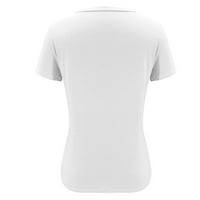 Yubatuo Ženske vrhove Žene Ležerne prilike Solid Color V-izrez kratki rukav Džepni rukav Top bluza majice