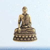 Hemoton Pure Copper Sakyamuni Buda statue FENGSHUI Figurinski zanat ukras kućni uredski dekor