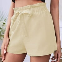Žene Ljetne kratke hlače Ležerne prilike pune boje Elastični visoki struk Bandag znoj kratkih hlača