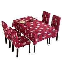 Božićna stolica pokriva stolnjak vodootporno trpezarijski stol za stol za stol za kuhinju