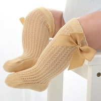 Heiheiup Socks Mesh Stripe Bowknot duge čarape Čarape za djecu Dječji čarape čarape žene male