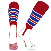 Elite bejzbol koljena visoke stremene čarape crvene, bijele, kraljevske