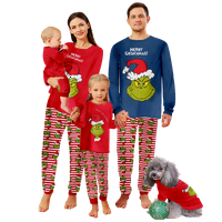 Pogodno obiteljski božićni pidžami Božićni bivolski plastirani prugastih prugastih veličina za djecu