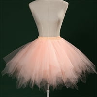 Hanas modne čarape žene mrežasta suknja princeza elastična suknja za odrasle kratko ples ružičasta xl