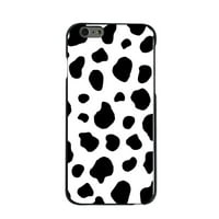 CASICTINKINK Torbica za iPhone 6S - Custom Ultra tanka tanka tvrda crna plastična plastična poklopac - crne bijele dalmatinske mrlje - životinjski otisak