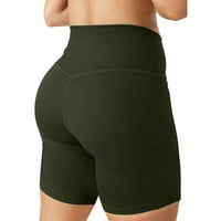 Visoko struk joga hlače Žene solidne vježbe na tajicama Fitness Sports Vožnja joga hlače