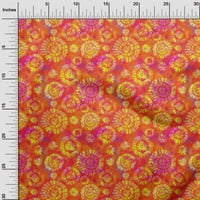 Onuone pamučne kambrične narančaste tkanine batik quilting pribor ispisuje šivanje tkanine sa dvorištem