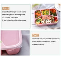 1000ml Bento kutija za ručak, pregradni spremnik, ručak bo za djecu, izdržljiv BPA besplatni spremnik za prehranu za prehranu za višekratnu upotrebu - pogodan za škole, kompanije, piknik i putovanja plavom pinshui