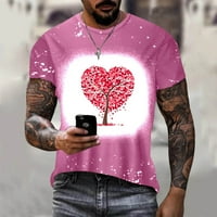 Lovskoo mens gumb dolje majice Summer CrewNeck Nova casual majica Valentinovo za Valentinovo Sport Bluzes