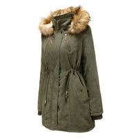 Zuwimk jakne za žene, ženska klasična fit dugih rukava puna zip Polar meka jakna vojska zelena, l