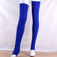 Park žene elastične bombonske boje topla bedara visoko pletene duge joge čarape bez koljena elastične čarape