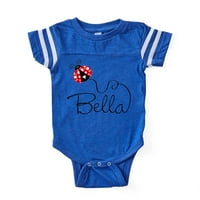 Cafepress - Ladybug Bella - Slatka novorođenčad za bebe nogometne bodi