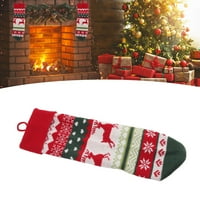 Božićne čarape, pletene Xmas čarape za djecu, odmor i porodičnu čarapu za kamin Božićni praznički ukras