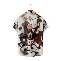 Anime Big & Vill Men Gumb Up Majice sa džepom za prsluke Summer Odjeća za odjeću, Veličine djece - odrasla