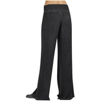 Gaecuw Womens Jeans plus veličina Regularne fit duge hlače Povucite na salonske pantalone Hlače Ležerne