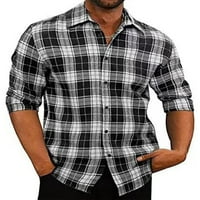 Bomotoo muškarci Jednokrevene košulje na planu Slim Fit bluza Party Casual Stitched Tunika Majica Red Black XL