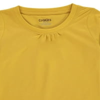 Majica za djevojke Cookie - senf, 3t