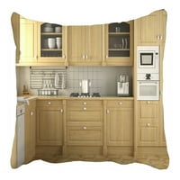 Drvena klasična kuhinja neutralna boja Puna opremljena jastučna kafić jastuk za poklopac jastučni štitnik