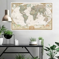 Vintage World of mape Veliki umjetnički poster Ispisuje kućni zidni viseći ukras Umrand 100 *
