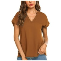 Vrhovi za žensku modnu ljetnu majicu s kratkim rukavima šifon bluza od šifona