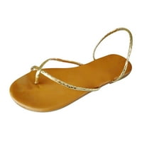 Kukoosong ženske sandale Ljetne modne ravne papuče Flip flops Otvorena nožna plaža Ravne sandale za žene zlato 39