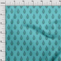 Onuone pamuk poplin tirkizni plavi blok tkanine zanatski projekti Dekor tkanina štampan dvorište široko