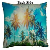 Tropska jastučnica za morsku kape, palme na prekrasnom oblaku na leđima reverzibilna sirena Sequin jastuk