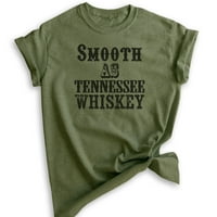 Glatka majica Tennessee Whiskey, unise ženska muska košulja, košulja viskija, majica za odmor, alkoholna pića, heather vojna zelena, srednja