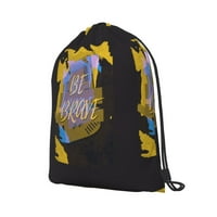 Vodootporna torba za teretanu, hrabnog slogana vintage grafiti ruksački ruksak za muškarce, crni